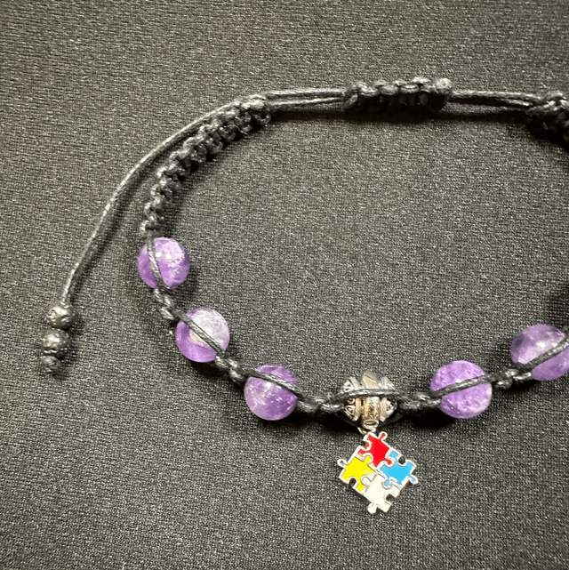 Bracelet - Macrame Custom made with Autism Charm