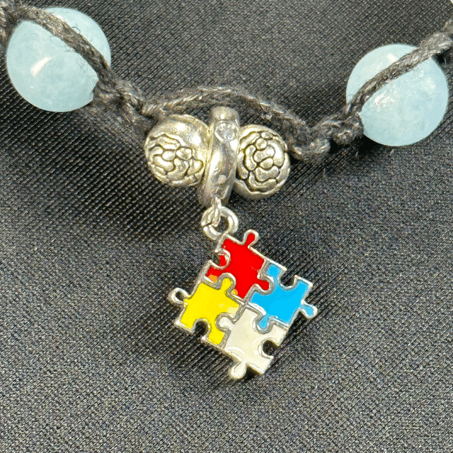 Bracelet - Macrame Custom made with Autism Charm