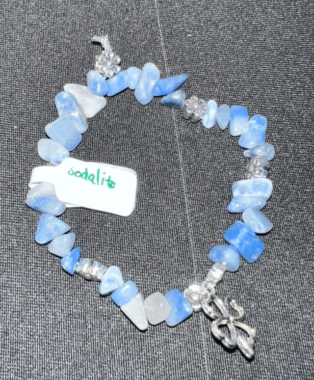 Bracelet - Chip Crystal Bracelet with Charms