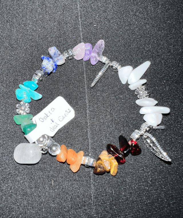 Bracelet - Chip Crystal Bracelet with Charms