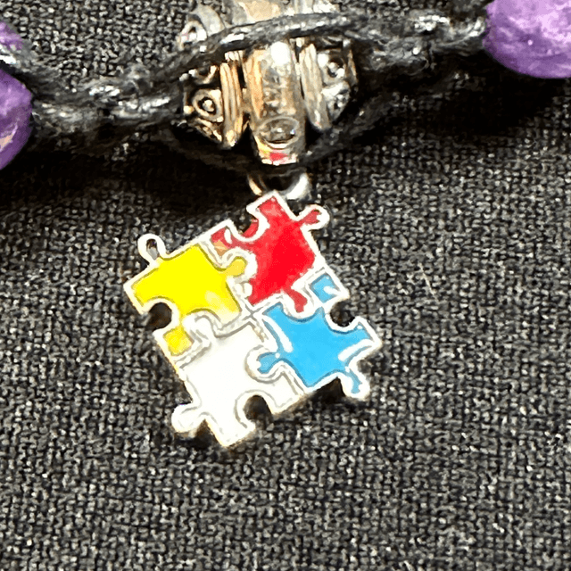 Bracelet - Macrame Custom made with Autism Charm