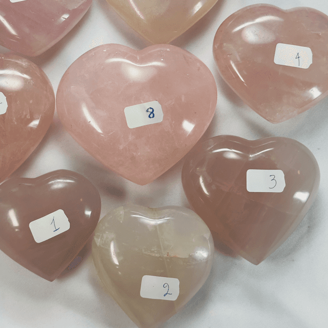 Heart - Rose Quartz - A